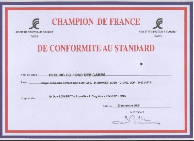 du Fond des Camps - Une championne de France du Fond des Camps !